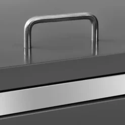 Sopkärlsskjul i rostfritt stål - Robust och stilrent | Storlek: 276,5x77,5x112,5 cm