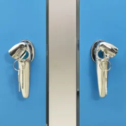 Sopkärlsskjul i rostfritt stål för tre sopkärl | Storlek: 207x77,5x112,5 cm