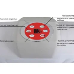 Spa Uppblåsbart - Ospazia - Rund Modell - 6 personer - Upp till 40°C - Klar på 5 minuter