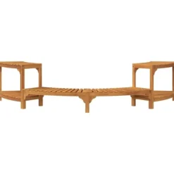 Spabad Område Halvrund i Solid Akaciaträ | Mått: 272x120.5x55.5 cm | Färg: Naturträ