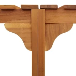 Spabad Område Halvrund i Solid Akaciaträ | Mått: 272x120.5x55.5 cm | Färg: Naturträ