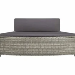 Spabänk med dynor 2 st i grå konstrotting | Färg: Grå | Storlek: Standard