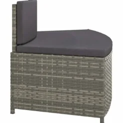 Spabänk med dynor 2 st i grå konstrotting | Färg: Grå | Storlek: Standard