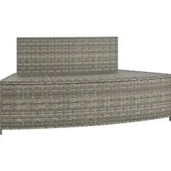 Spabänk med dynor 2 st i grå konstrotting | Färg: Grå | Storlek: Standard