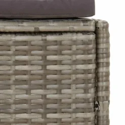 Spabänk med dynor 2 st i grå konstrotting | Färg: Grå | Storlek: Standard