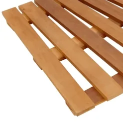 Spa-kant i svart konstrotting och akaciaträ - Multifunktionell och hållbar design | Färg: Svart | Storlek: Standard