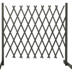 Spaljéstaket i massivt granträ för trädgård | Mått: 180x100 cm | Färg: Grå