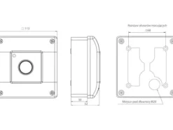 Spamel Fire protection button surface-mounted 2Z 1R red (OP1-W01-B-21-230VAC)