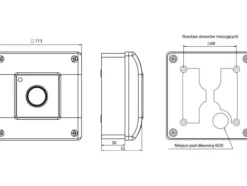Spamel Utanpåliggande brandtryckknapp 1Z 1R röd självutlösande utan signal (OP1-W01-A11)