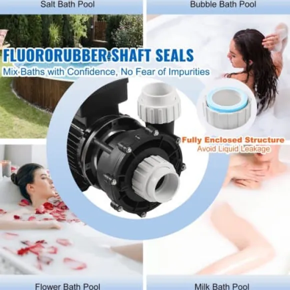 Spa-pump, dubbelfart 56-ram, 2" port, 90° roterande gränssnitt, TÜV-certifierad