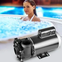 Spa-pump 1600W, dubbel hastighet 39 m³/h, 400W 19 m³/h, 2 In/5,6 cm kontakter, överhettningsskydd, läckageskydd, 90° rotation