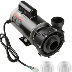 Spa-pump 1600W, dubbel hastighet 39 m³/h, 400W 19 m³/h, 2 In/5,6 cm kontakter, överhettningsskydd, läckageskydd, 90° rotation