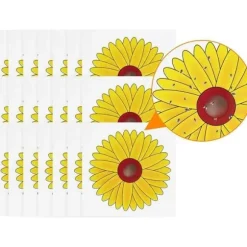 18st Autocollant för Fönsterflugefälla, Insektsfälla i Solrosdesign, Vattentät Dubbel Handsfångare