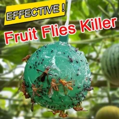 4st hängande flugfälla boll fruktflugefångare klibbig fälla utomhus skadedjursfångare för trädgårdsväxter