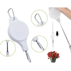 2st Justerbara Upphängningskrokar för Blomkrukor | Höj- och Sänkbara Hängare