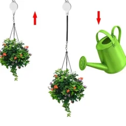 2st Justerbara Upphängningskrokar för Blomkrukor | Höj- och Sänkbara Hängare