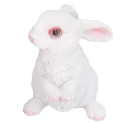 Söt kanin Skulptur Harts Hantverk Trädgård Kanin Dekoration Simulering Kanin Staty för gräsmatta Trädgård uteplats