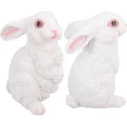 Söt kanin Skulptur Harts Hantverk Trädgård Kanin Dekoration Simulering Kanin Staty för gräsmatta Trädgård uteplats