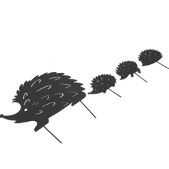 4st metalligelkott dekorativa trädgårdsstakar Söt djur ihålig design uteplats Söt järnkonst igelkottsdekoration för trädgård