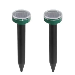 2st rund 400-1000Hz soldriven ultraljudsskydd mot skadedjur, trädgård råttavvisande, IP65 vattentät, enkel och säker att använda