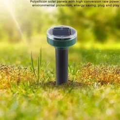 4st rund 400-1000Hz soldriven ultraljudsskydd mot skadedjur, trädgård råttavvisande, IP65 vattentät, enkel och säker att använda