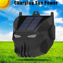 2st soldriven djuravvisande lampa Röd LED blinkande rovdjursavskräckande ljus