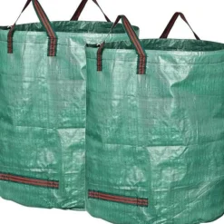 2st Trädgårdspåse, 272L vävd sopsäck Återvinning Gräs Avfall Trädgård Stor kapacitet - Grön