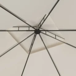 Stabil paviljong 3x3 m - Skydd för utomhusaktiviteter | Färg: Gräddvit | Storlek: 3x3x2,7 m