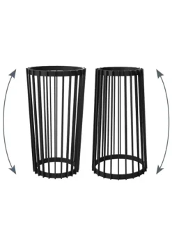 Standy 54H dubbelsidigt högt blomsterställ | Svart