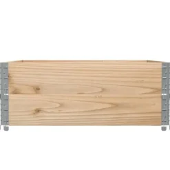Staplingsbar odlingslåda i massivt trä | Storlek: 100x100 cm | Färg: Furu