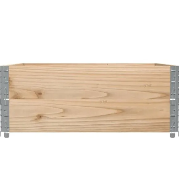 Staplingsbar odlingslåda i massivt trä | Storlek: 100x100 cm | Färg: Furu