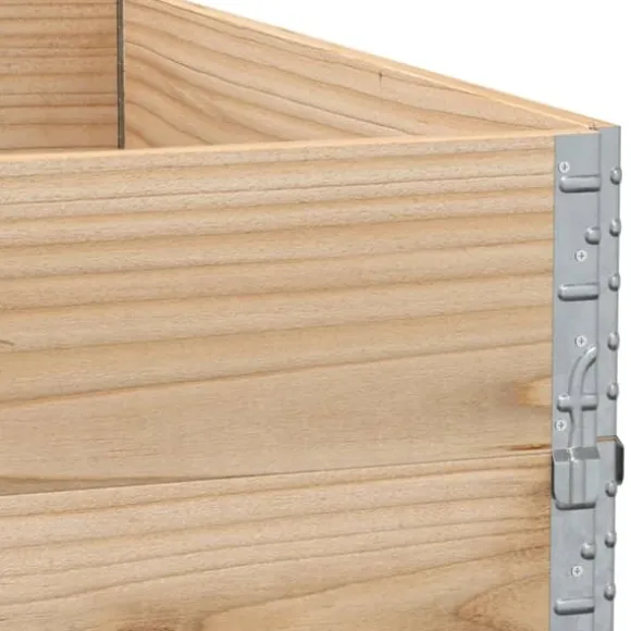 Staplingsbar odlingslåda i massivt trä | Storlek: 100x100 cm | Färg: Furu