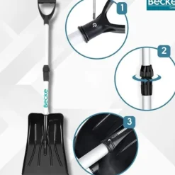 Stark snöskyffel, hopfällbar, snöskrapa i aluminium, plog