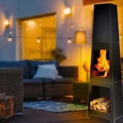 Stilfull Utomhuskamin Eldstad