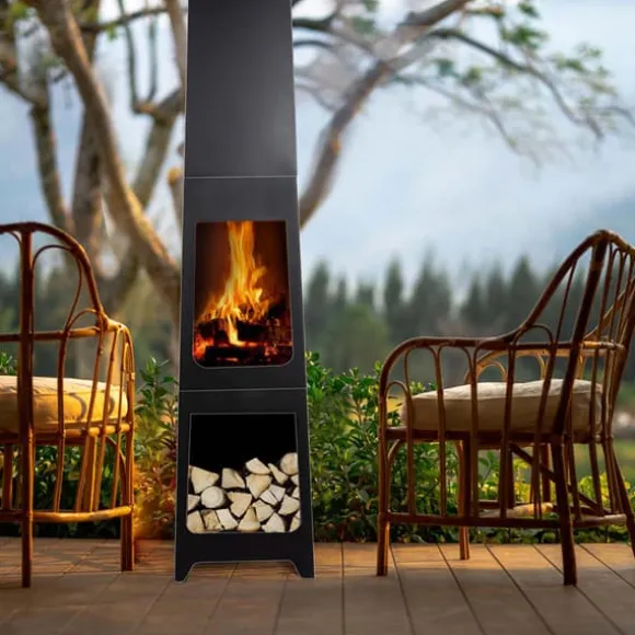 Stilfull Utomhuskamin Eldstad