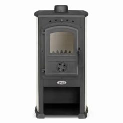 Stilren vedeldad kamin - klassisk design - 10 kW effekt - upp till 100 m²