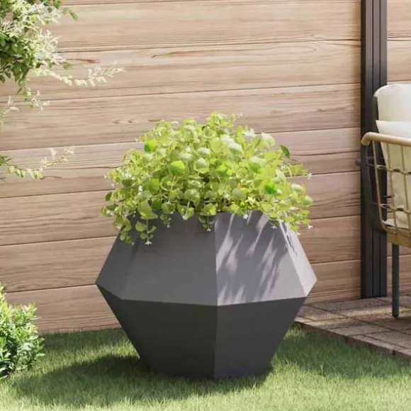 Ställning i stål - vidaXL - 75x75x60 cm - Svart - Rektangulär design - Utomhusbruk - Monterings krävs