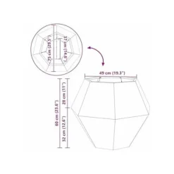 Ställning i stål - vidaXL - 75x75x60 cm - Svart - Rektangulär design - Utomhusbruk - Monterings krävs