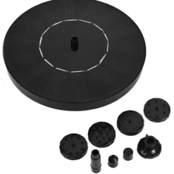 Stor Solcellsdriven Fontän med Batteri och Belysning 16cm