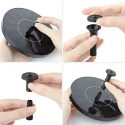 Stor Solcellsdriven Fontän med Batteri och Belysning 16cm