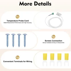 Styrenhet för bastuaggregat - Temperaturregulator - Torkbastu - 3–9 kW - 220–240 V - Ljusstyrning max 60 W - Vred - Plast