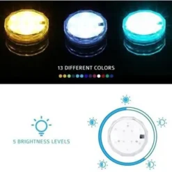 Submersibel LED-ljus - TD® - 2 Stycken - Fjärrkontroll - RGB - Trädgård - Utomhus