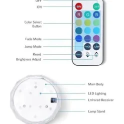 Submersibel LED-ljus - TD® - 2 Stycken - Fjärrkontroll - RGB - Trädgård - Utomhus