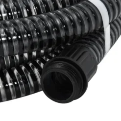 Sugslang med kopplingar mässing svart 1,1" 7 m PVC