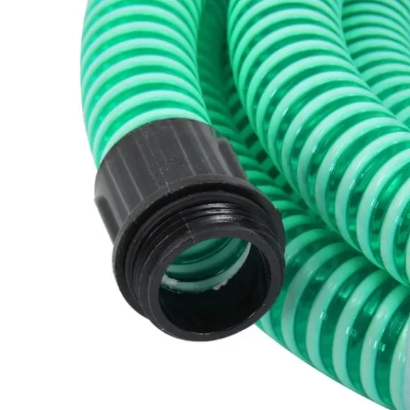Sugslang med kopplingar mässing grön 1,1" 3 m PVC