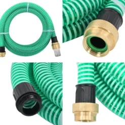 Sugslang med kopplingar mässing grön 1,1" 7 m PVC - Sugslang - Sugslangar - Home & Living