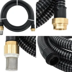 Sugslang med kopplingar mässing svart 1,1" 3 m PVC - Sugslang - Sugslangar - Home & Living
