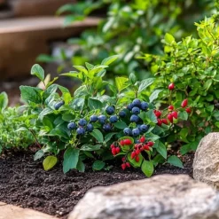 Superfrukt - Set om 6 - Actinidia, Vaccinium - Höjd 25-40cm - ⌀9cm