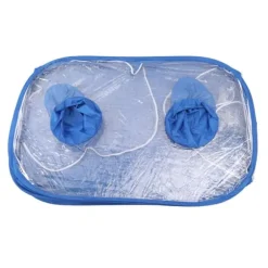 Svampodlingstält Stillluftslåda Bärbar Hopfällbar PVC 2 Armportar Svampodlingsbehållare för Studieforskning