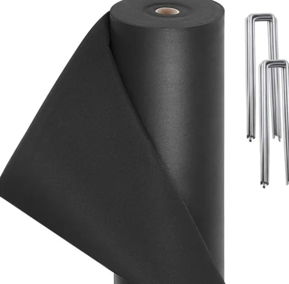 Svart ogräsavvisande fleece ogräsavvisande film 50 m² (1 m x 50 m)